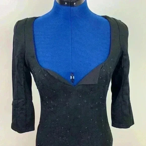 🆕nwt Lucy Paris plunge front black mini - Picture 5 of 10